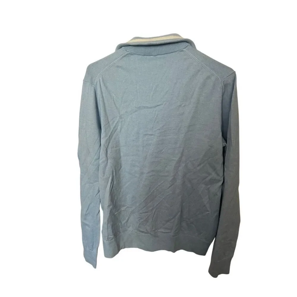 Banana Republic cashmere blend quarter zip blue sz M